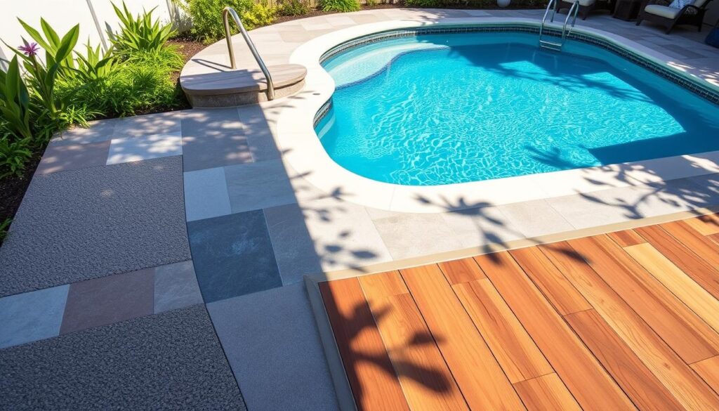 Pool deck installation