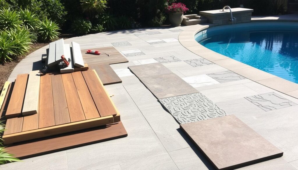 Pool deck installation